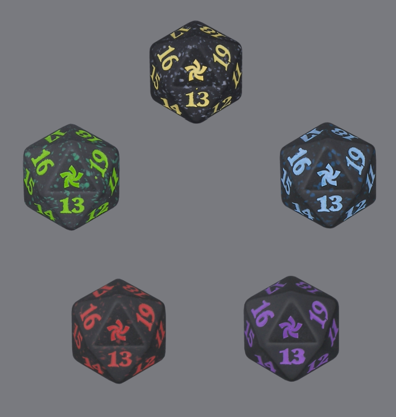 Spindown Dice (D-20) Set of 5 - Foundations